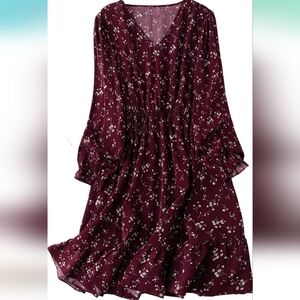 FLOERNS Floral Ruffle Dress